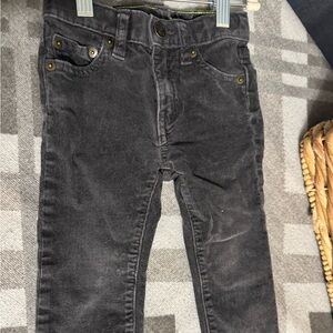 Crewcuts Charcoal straight leg stretch corduroy pants 2T